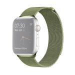 Ζώνη ρολογιών από μαγνητικό ανοξείδωτο χάλυβα Milanese Loop για Apple Watch Ultra 49mm / Series 8&7 45mm / SE 2&6&SE&5&4 44mm / 3&2&1 42mm (Army Green)