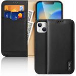 DUX DUCIS Hivo - Δερμάτινη θήκη πορτοφολιού για Apple iPhone 15 μαύρη