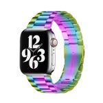 Διπλωμένη πόρπη 3 χάντρες από ανοξείδωτο ατσάλι Ζάντα ρολογιού για Apple Watch Ultra 49mm / Σειρά 8&7 45mm / SE 2&6&SE&5&4 44mm / 3&2&1 42mm