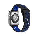 Για Apple Watch Series 7 45mm / 6 & SE & 5 & 4 44mm / 3 & 2 & 1 42mm μοντέρνα κλασική αθλητική ζώνη ρολογιών σιλικόνης (σκούρο μπλε)