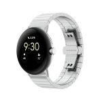 For Google Pixel Watch One Bead Butterfly Buckle Metal Watch Band   ΑΣΗΜΙ