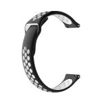 For Huami Amazfit Youth Edition Two-tone Silicone Watch Band(Black White)