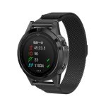 Για Garmin Fenix 7X Milanese Watch Band (Μαύρο)