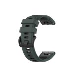 For Garmin Fenix 7S 20mm Two-color Silicone Jack Watch Band(Dark Green Black)