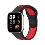 For Xiaomi Redmi Watch 3 / Mi Watch Lite 3,  Sports λουράκι ρολογιών σιλικόνης δύο χρωμάτων (Μαύρο+κόκκινο)