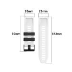 For Garmin Fenix 7 26mm Two-color Silicone Watch Band  (Black  / Grey)