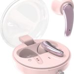 Pavareal PA-H13 In-ear Bluetooth Handsfree Ακουστικά με Θήκη Φόρτισης Ροζ