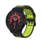 Για Samsung Galaxy Watch 5 40mm 20mm λουράκι ρολογιών σιλικόνης δύο χρωμάτων (ΠΡΑΣΙΝΟ+ΜΑΥΡΟ)