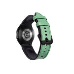 For Samsung Galaxy Watch4 Silicone + Leather Black Buckle Watch Band(Green)