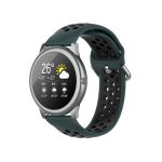 For Xiaomi Haylou Solar LS05 Two-tone Silicone Watch Band, Size: 22mm(Olive Green Black)