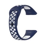 For Xiaomi Redmi Watch 3 ,  Sports Two-Color Silicone Watch Band(ΜΠΛΕ+ΑΣΠΡΟ)