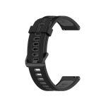Για Amazfit GTR 3/GTR 3 Pro/GTR 2 Δίχρωμο λουράκι σιλικόνης 22mm (Μαύρο σκούρο γκρι)