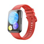 Λουράκι Silicone Black Buckle Huawei Watch Fit 2 - Red