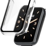 Για Xiaomi Mi Band 7 Pro PC+ σκληρυμένη μεμβράνη, πλήρως κλειστή προστατευτική θήκη ρολογιού (Διαφανές λευκό)