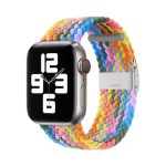 Πλεκτό + λουράκι ρολογιού από ανοξείδωτο χάλυβα για Apple Watch Ultra 49mm / Series 8&7 45mm / SE 2&6&SE&5&4 44mm / 3&2&1 42mm (Heartbeat Purple)