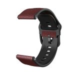 Για Huawei Watch GT 3 42mm / Watch GT 2 42mm TPU +Lychee Pattern Leather Band (Σκούρο Καφέ)