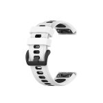 Λουράκι Σιλικόνης Λευκό / Μαύρο (Fenix 6 / 6 Pro / 7)