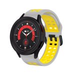 Για Samsung Galaxy Watch 5 40mm 20mm  λουράκι ρολογιών σιλικόνης δύο χρωμάτων (ΚΙΤΡΙΝΟ+ΓΚΡΙ)