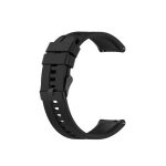 Για Huawei Watch GT 2 Ζάντα ρολογιού σιλικόνης 42 mm με μαύρη αγκράφα (Μαύρη)