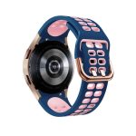 Αναπνεύσιμο λουράκι ρολογιών σιλικόνης δύο χρωμάτωνΓια Samsung Galaxy Watch 5 40mm/ Για Watch 5 44mm/ Για Watch 5 Pro 45mm/ Για Watch 4 40mm/ Για Watch 4 44mm/ Για  Watch 4 Classic 46mm/ Για Watch 4 Classic 42mm/ Για  Watch Active 2 20mm (Midnight Blue+Pi