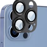 ENKAY Aluminium Alloy + Tempered Glass Camera Lens Cover for iPhone 13 Pro / 13 Pro Max(Black)