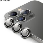 ENKAY Hat-Prince κράμα αλουμινίου + σκληρυμένο γυαλί κάλυμμα μεμβράνης φακού κάμερας για iPhone 13 Pro / 13 Pro Max(γραφίτης)