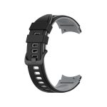 For Samsung Galaxy Watch4 Classic 42mm / 46mm Two-color Silicone Strap Watch Band(Black Grey)