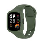 For Redmi Watch 3 Integrated Fully Enclosed Silicone Watch Band(Dark Green)