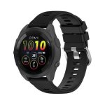 For Garmin Forerunner 265S 18mm Solid Color Silicone Watch Band(Black)