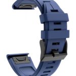 Ανταλλακτικό λουράκι QuickFit Garmin Fenix 3/5x/3HR/5X Plus/6x/6x Pro/7x Sportband Black Buckle Navy Blue (26mm)