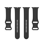 Silicone Watch Band, Size: Small Code For Apple Watch Ultra 49mm&Watch Ultra 2 49mm / Series 9&8&7 45mm / SE 3&SE 2&6&SE&5&4 44mm / 3&2&1 42mm(Black) - Image 2