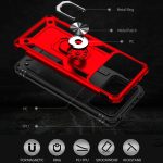 For Xiaomi Poco X4 Pro 5G Shockproof TPU + PC Phone Case with 360 Degrees Rotating Holder(Red) - Image 7