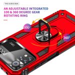 For Xiaomi Poco X4 Pro 5G Shockproof TPU + PC Phone Case with 360 Degrees Rotating Holder(Red) - Image 4