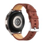 For Realme Watch 3/Amazfit GTR4/4 Pro Universal Grooved Genuine Leather Watch Band(Brown) - Image 2