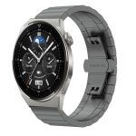For Huawei Watch GT 3 Pro 46mm 22mm One Bead Butterfly Buckle Metal Steel Watch Band(Gray) - Image 2