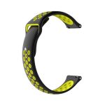 For Huami Amazfit Youth Edition Two-tone Silicone Watch Band(Black Yellow)