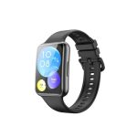 Λουράκι Σιλικόνης Silicone Band Για Huawei Watch Fit 2 - Μαύρο Με Μαύρο Κούμπωμα OEM