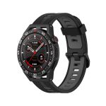 Λουράκι Σιλικόνης Μαύρο (Galaxy Watch (46mm) / Gear S3Huawei Watch GT3 (46mm)Honor GS ProRealme Watch)