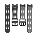 Για Samsung Galaxy Watch4 40mm / 44mm με οπή διπλής σειράς Ζάντα σιλικόνης δύο χρωμάτων (Μαύρο γκρι)