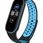 Two Tone Breathable Λουράκι Σιλικόνης Black / Blue (Mi Smart Band 5/Mi Smart Band 6)