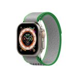 Διπλό έγχρωμο Nylon Hook and Loop Fastener Band Watch For Apple Watch Series 8&7 41mm / SE 2&6&SE&5&4 40mm / 3&2&1 38mm (Green+Dark Green)