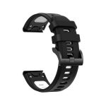 Για Garmin Fenix ​​7X 26mm, δίχρωμη αθλητική ζώνη ρολογιών σιλικόνης (Black+White) For Garmin Fenix 7X For Garmin Fenix 7X Solar For Garmin Tactix Delta For Garmin Enduro For Garmin Fenix 6X For Garmin Fenix 6X Pro For Garmin Fenix 6X Sapphire