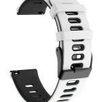 Dual-color λουράκι σιλικόνης για το Samsung Galaxy Watch 4 (40mm)/(44mm) / Samsung Galaxy Watch 4 classic (42mm) /(46mm) - White/Black