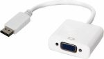 Powertech Display Port to VGA Μετατροπέας DisplayPort male σε VGA female Λευκό