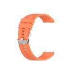 For Huawei Watch GT 2 42mm Silicone Watch Band with Silver Buckle(Vibrant Orange)