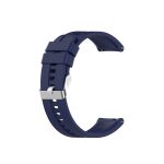 For Huawei Watch GT 2 42mm Silicone Watch Band with Silver Buckle(Midnight Blue)