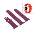 Για Apple Watch Series 8&7 41mm / SE 2&6&SE&5&4 40mm / 3&2&1 38mm Υψηλής απόδοσης συνηθισμένο & μακρύτερο ελαστικό αθλητικό λουράκι ρολογιού με κλείσιμο με καρφίτσα (βιολετί)