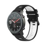 Για Amazfit GTR 47 χιλιοστά Αθλητικό λουράκι ρολογιών σιλικόνης δύο χρωμάτων 22 χιλιοστών (Μαύρο+Λευκό)Για το Amazfit GTR 4   Για το Amazfit GTR 4 Pro   Για το Amazfit GTR 3   Για το Amazfit GTR 3 Pro   Για το Amazfit GTR 2e   Για το Amazfit GTR 2   Για τ