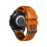 Silicone Breathable Λουράκι Dual Color 5 Holes για Amazfit Pace - Orange / Black