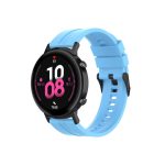 For Huawei Watch GT 2 42mm Silicone Watch Band with Black Buckle(Sky Blue)